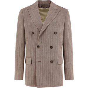 Golden Goose, Heren, Jassen, Bruin, Maat: L Wol,