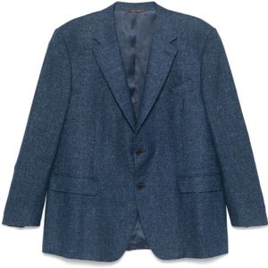 Canali, Heren, Jassen, Blauw, Maat: L