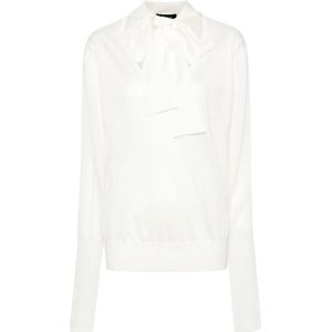 Fabiana Filippi, Dames, Blouses & Shirts, Wit, Maat: XS Linnen,