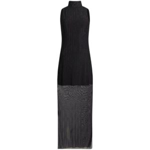 Liu Jo, Dames, Jurken, Zwart, Maat: XS Poliester,