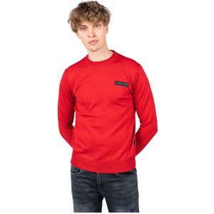 Plein Sport, Heren, Truien, Rood, Maat: 2XL Wol,