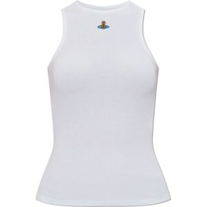 Vivienne Westwood - Geribbeld Katoenen Hemdje - Wit - Dames