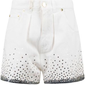 Alberta Ferretti, Dames, Korte broeken, Wit, Maat: 2XS
