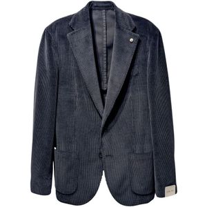 L.b.m. 1911, Heren, Jassen, Grijs, Maat: M Leer,