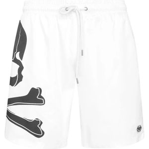 Philipp Plein, Heren, Badkleding, Wit, Maat: L Poliester,