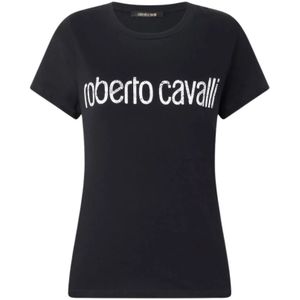 Roberto Cavalli, Dames, Tops, Zwart, Maat: S Katoen,