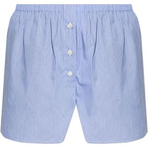 Sporty & Rich, Dames, Korte broeken, Blauw, Maat: XS Katoen,