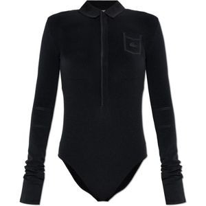 Lacoste, Dames, Tops, Zwart, Maat: Xl/2Xl Polyamide,