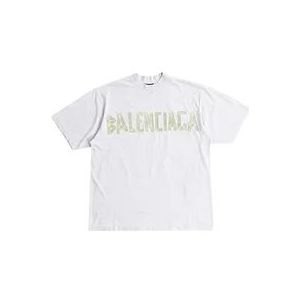 Balenciaga Vintage Oversize Tee Shirt Unisex , White , Heren , Maat: 2XS