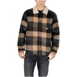 Oversized overhemdjack met teddyfleece