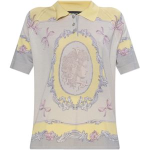 Versace, Dames, Tops, Veelkleurig, Maat: 2XS Zijde,