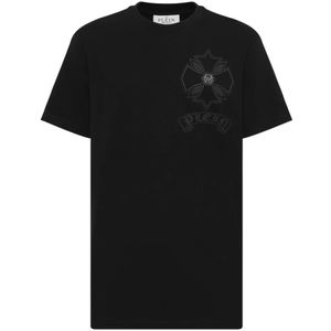 Philipp Plein, Heren, Tops, Zwart, Maat: S Katoen,