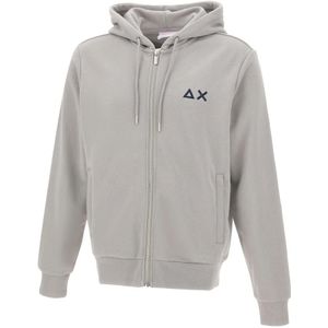 Sun68, Heren, Sweatshirts & Hoodies, Grijs, Maat: S Katoen,