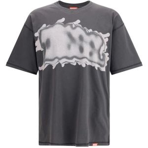 Diesel, Heren, Tops, Grijs, Maat: L