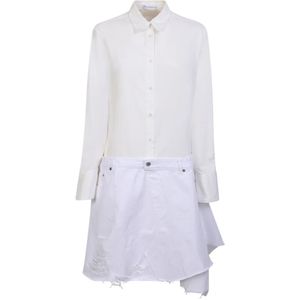 JW Anderson, Dames, Jurken, Wit, Maat: 2XS Katoen,