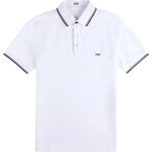 Fay, Heren, Tops, Wit, Maat: L Katoen,