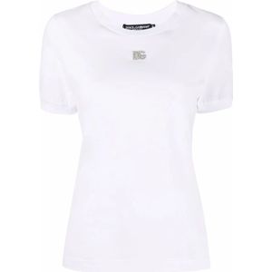 Dolce & Gabbana, Dames, Tops, Wit, Maat: XS Katoen,