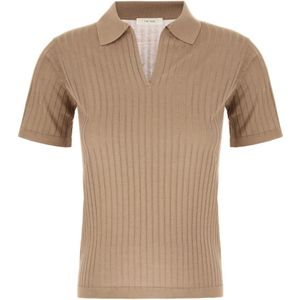 The Row, Dames, Tops, Beige, Maat: M Zijde,