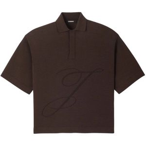 Jacquemus, Heren, Tops, Bruin, Maat: M Katoen,