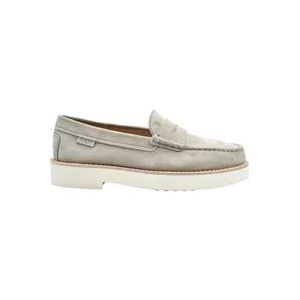 Tod's Nubuck Mocassin Rubberen Zool Schoenen , Gray , Heren , Maat: 40 EU