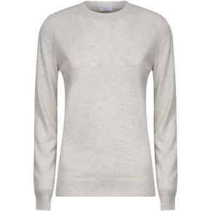 Brunello Cucinelli, Dames, Truien, Grijs, Maat: M Kasjmier,