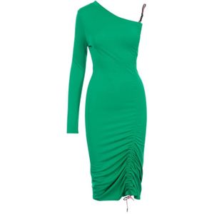 Karl Lagerfeld, Dames, Jurken, Groen, Maat: M Zijde,