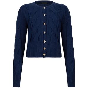 Liu Jo, Dames, Truien, Blauw, Maat: M