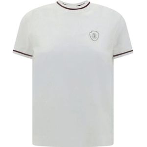 Brunello Cucinelli, Dames, Tops, Wit, Maat: L Katoen,