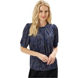 IN Front, Dames, Blouses & Shirts, Blauw, Maat: S