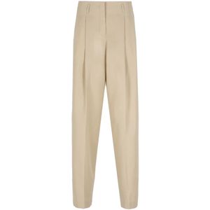 Golden Goose - Wijde Pijpen Broek - Beige - Katoen