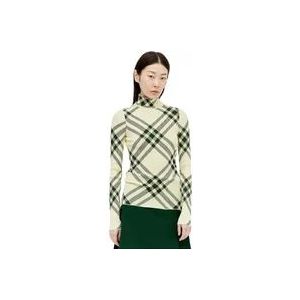 Burberry Check Ribbed Sweater , Multicolor , Dames , Maat: XS