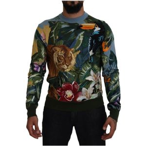 Dolce & Gabbana, Heren, Truien, Veelkleurig, Maat: M Zijde,