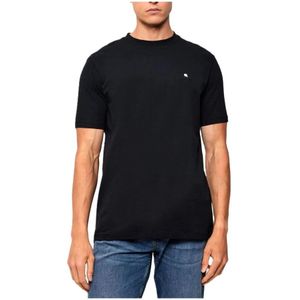 Karl Lagerfeld, Heren, Tops, Zwart, Maat: M Katoen,