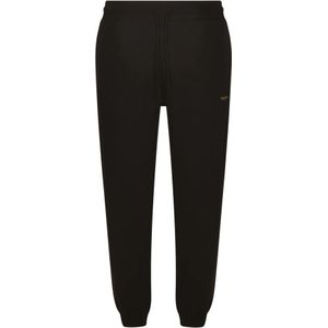 Woolrich, Heren, Broeken, Zwart, Maat: M Wol,