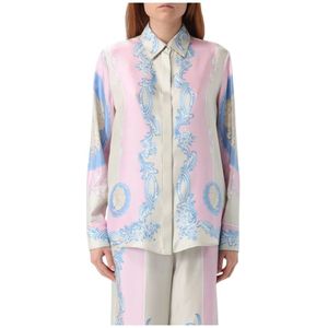 Versace, Dames, Blouses & Shirts, Veelkleurig, Maat: S Zijde,