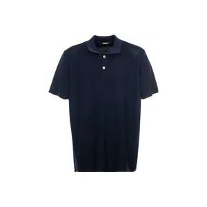 Jacquemus Gebreid Poloshirt Klassieke Kraag Korte Knopenlijst , Blue , Heren , Maat: L