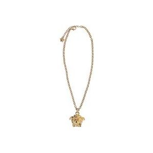 Versace Strass Medusa Ketting , Yellow , Dames , Maat: ONE Size