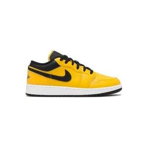 Nike Air Jordan 1 Low Leren Sneakers , Yellow , Heren , Maat: 44 EU