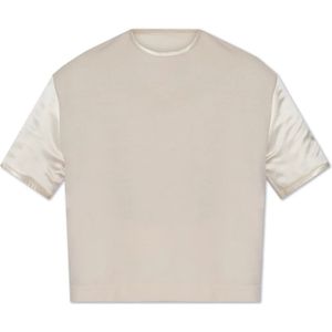 Jil Sander, Dames, Tops, Beige, Maat: M Wol,