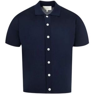 Second/Layer, Heren, Overhemden, Blauw, Maat: L Wol,