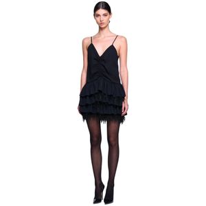 Silvian Heach, Dames, Jurken, Zwart, Maat: S Poliester,