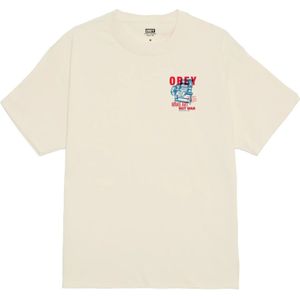 Obey, Heren, Tops, Beige, Maat: M Katoen,