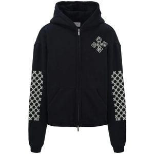 Rhude, Heren, Sweatshirts & Hoodies, Zwart, Maat: XS Katoen,