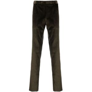 Canali, Heren, Broeken, Groen, Maat: M Corduroy,