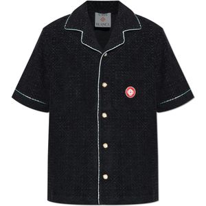 Casablanca - Logo Shirt - Zwart - Katoen en Moderne Vezels