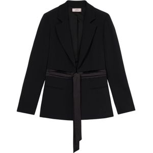 Oltre, Dames, Jassen, Zwart, Maat: S Satijn,