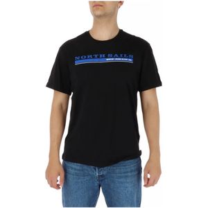 North Sails, Heren, Tops, Zwart, Maat: XL Katoen,