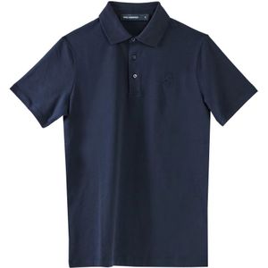 Karl Lagerfeld, Heren, Tops, Blauw, Maat: M Katoen,