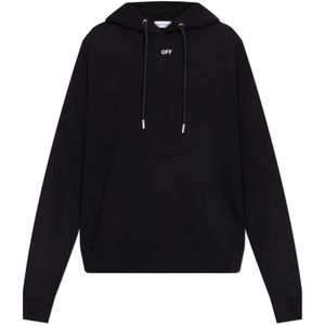 Off White, Heren, Sweatshirts & Hoodies, Zwart, Maat: S Katoen,
