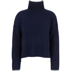 Pinko, Dames, Truien, Blauw, Maat: L Kasjmier,